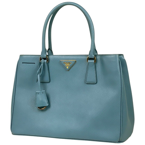 Prada Galleria handbag blue tote bag Saffiano leather - Picture 1 of 7